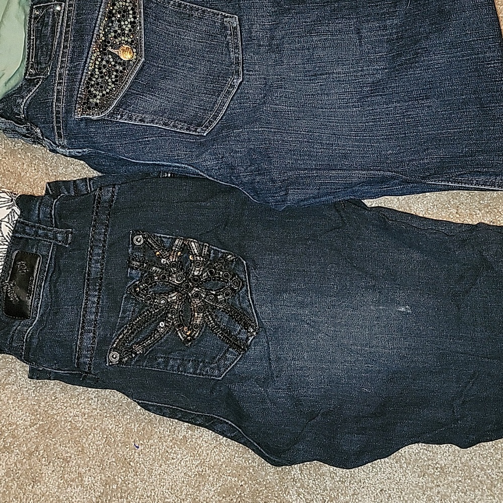Size 10 Women's Blue Jeans 7pairs - Picture 2 of 4